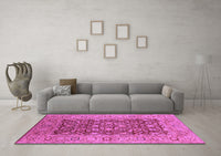 Machine Washable Oriental Purple Industrial Rug, wshurb666pur