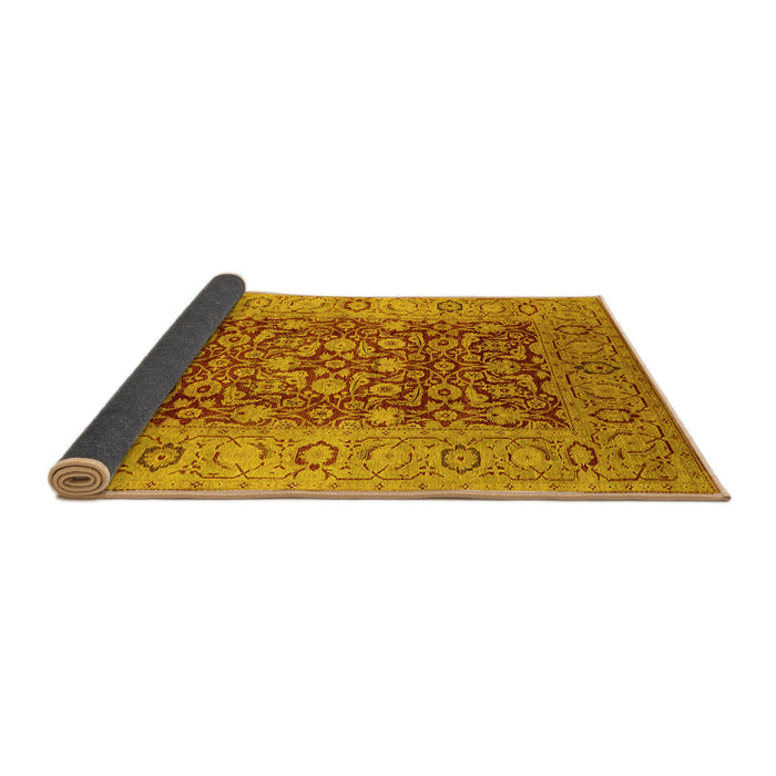 Sideview of Oriental Yellow Industrial Rug, urb666yw