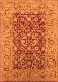 Oriental Orange Industrial Rug, urb666org