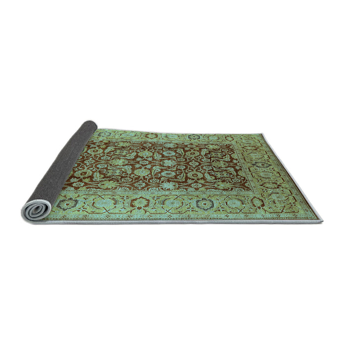Sideview of Oriental Light Blue Industrial Rug, urb666lblu