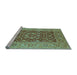 Sideview of Machine Washable Oriental Light Blue Industrial Rug, wshurb666lblu