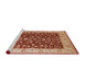 Sideview of Machine Washable Industrial Modern Sandy Brown Rug, wshurb667