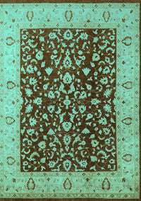 Oriental Turquoise Industrial Rug, urb667turq