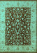 Oriental Turquoise Industrial Rug, urb667turq