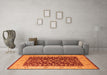 Machine Washable Oriental Orange Industrial Area Rugs in a Living Room, wshurb667org