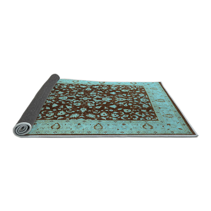 Sideview of Oriental Light Blue Industrial Rug, urb667lblu