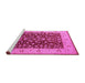 Sideview of Machine Washable Oriental Pink Industrial Rug, wshurb667pnk