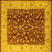 Square Oriental Yellow Industrial Rug, urb667yw