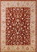 Mid-Century Modern Sandy Brown Oriental Rug, urb667