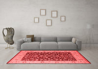 Machine Washable Oriental Red Industrial Rug, wshurb667red