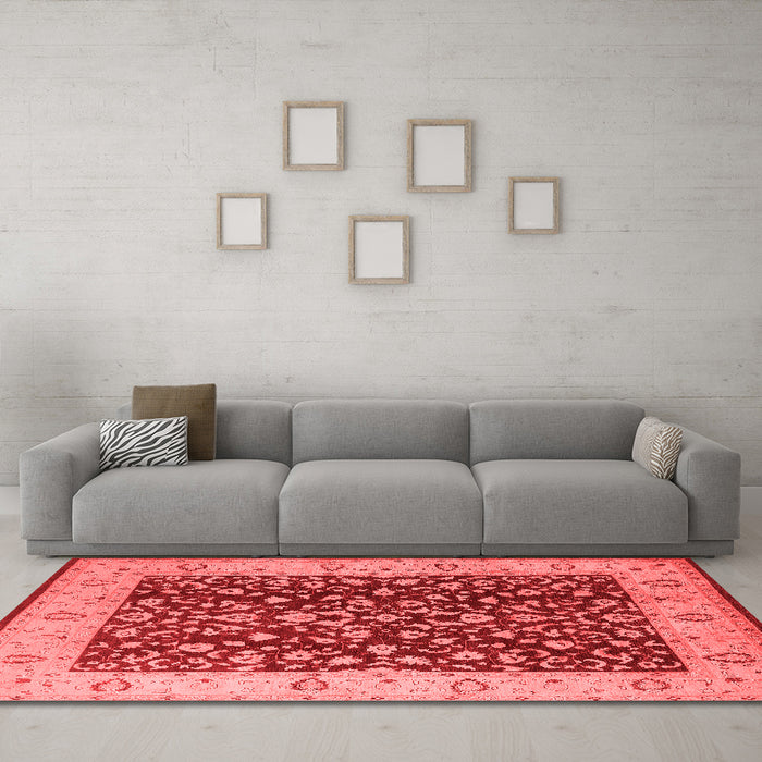 Industrial Red Washable Rugs