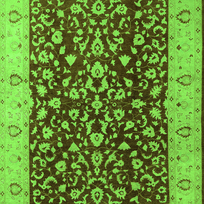 Machine Washable Oriental Green Industrial Area Rugs, wshurb667grn