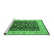 Sideview of Machine Washable Oriental Emerald Green Industrial Area Rugs, wshurb667emgrn