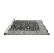 Sideview of Machine Washable Oriental Gray Industrial Rug, wshurb667gry