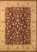 Machine Washable Oriental Brown Industrial Rug, wshurb667brn