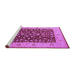 Sideview of Machine Washable Oriental Purple Industrial Area Rugs, wshurb667pur