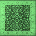 Square Oriental Emerald Green Industrial Rug, urb667emgrn