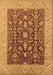 Machine Washable Oriental Brown Industrial Rug, wshurb668brn