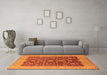 Machine Washable Oriental Orange Industrial Area Rugs in a Living Room, wshurb668org