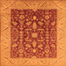 Square Oriental Orange Industrial Rug, urb668org