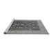 Sideview of Machine Washable Oriental Gray Industrial Rug, wshurb668gry