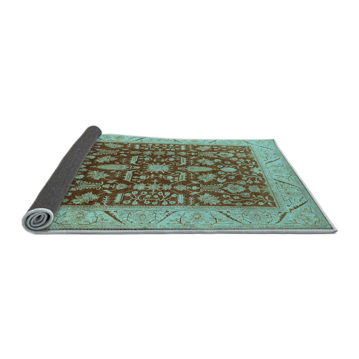 Sideview of Oriental Light Blue Industrial Rug, urb668lblu