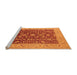 Sideview of Machine Washable Oriental Orange Industrial Area Rugs, wshurb668org