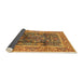 Sideview of Mid-Century Modern Fire Brick Red Oriental Rug, urb669