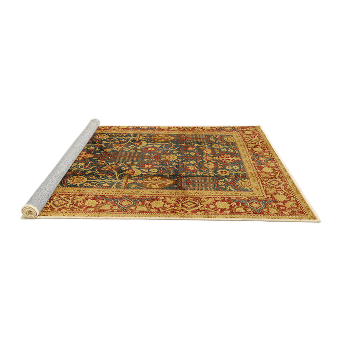 Sideview of Machine Washable Industrial Modern Fire Brick Red Rug, wshurb669