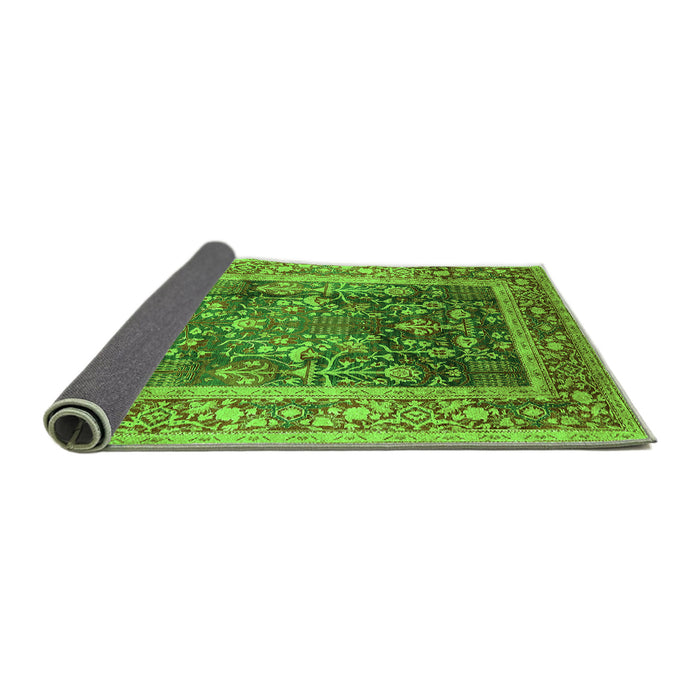 Sideview of Oriental Green Industrial Rug, urb669grn