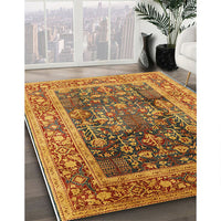 Mid-Century Modern Fire Brick Red Oriental Rug, urb669