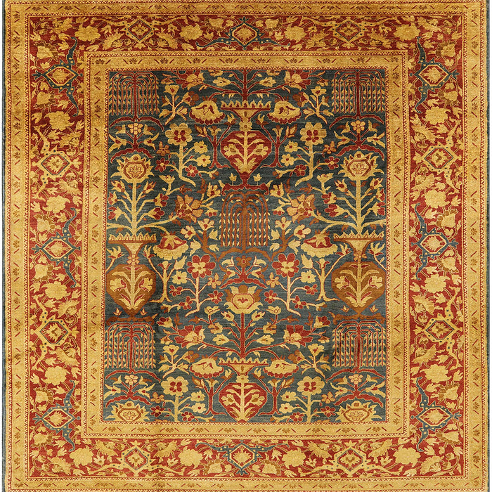 Square Machine Washable Industrial Modern Fire Brick Red Rug, wshurb669