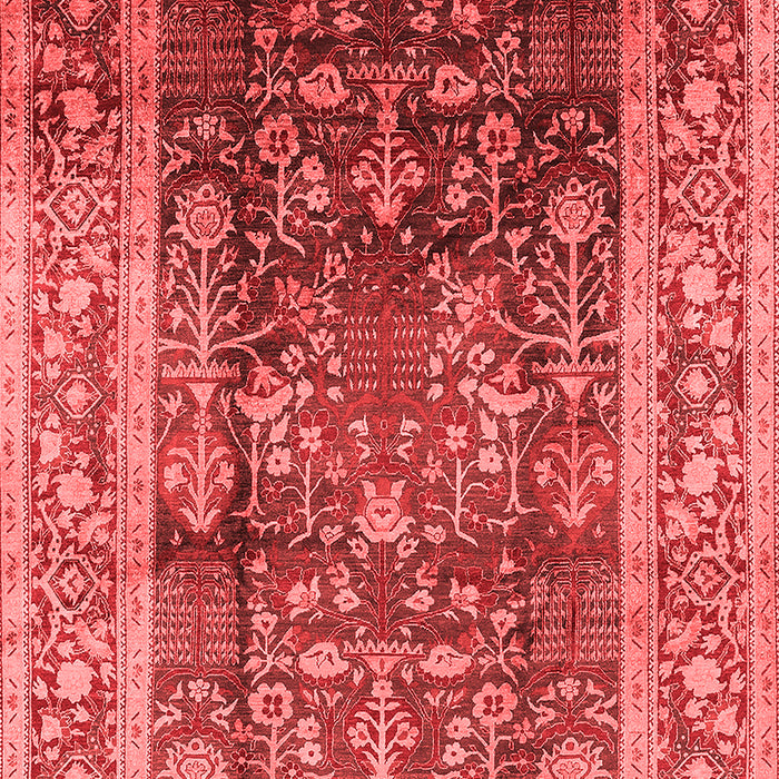 Machine Washable Oriental Red Industrial Rug, wshurb669red