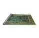 Sideview of Machine Washable Oriental Light Blue Industrial Rug, wshurb669lblu