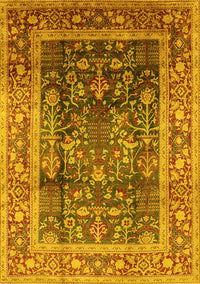 Oriental Yellow Industrial Rug, urb669yw