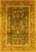 Oriental Yellow Industrial Rug, urb669yw