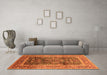 Machine Washable Oriental Orange Industrial Area Rugs in a Living Room, wshurb669org