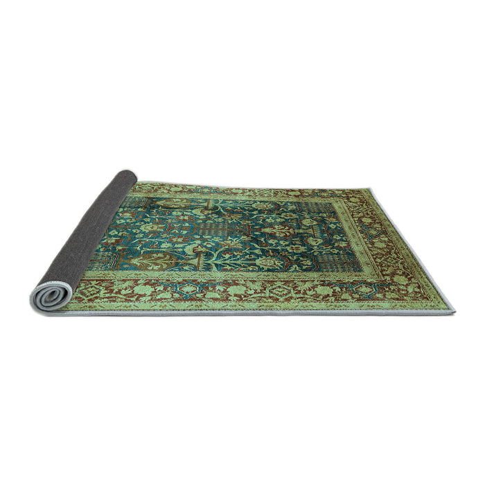Sideview of Oriental Light Blue Industrial Rug, urb669lblu