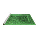 Sideview of Machine Washable Oriental Emerald Green Industrial Area Rugs, wshurb669emgrn