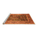 Sideview of Machine Washable Oriental Orange Industrial Area Rugs, wshurb669org