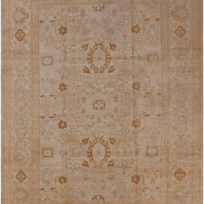 Mid-Century Modern Orange Brown Oriental Rug, urb670