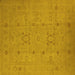 Square Oriental Yellow Industrial Rug, urb670yw