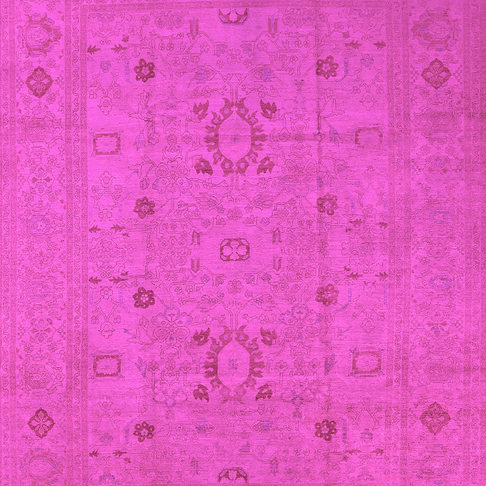 Machine Washable Oriental Pink Industrial Rug, wshurb670pnk