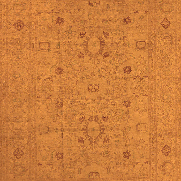 Machine Washable Oriental Orange Industrial Area Rugs, wshurb670org