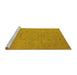 Sideview of Machine Washable Oriental Yellow Industrial Rug, wshurb670yw