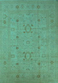 Oriental Turquoise Industrial Rug, urb670turq