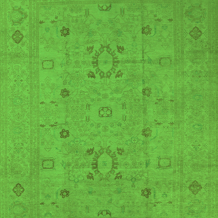 Machine Washable Oriental Green Industrial Area Rugs, wshurb670grn