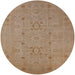 Round Machine Washable Industrial Modern Orange Brown Rug, wshurb670