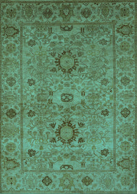 Oriental Turquoise Industrial Rug, urb671turq