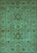 Oriental Turquoise Industrial Rug, urb671turq